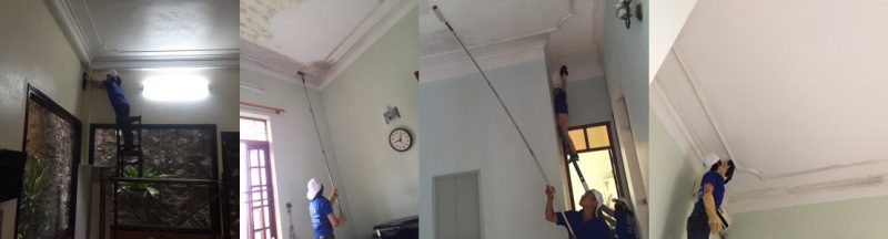 Dịch vụ tẩy mốc tường nhà, trần nhà