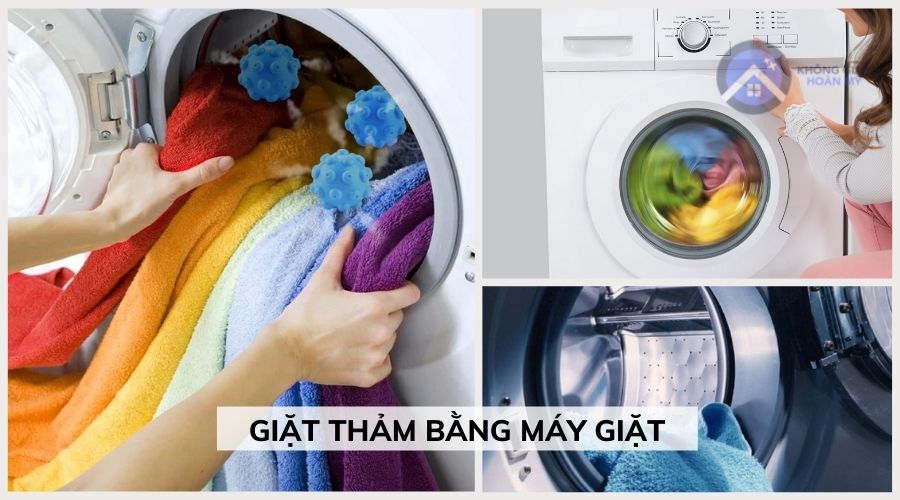 vệ sinh thảm bắng máy giặt